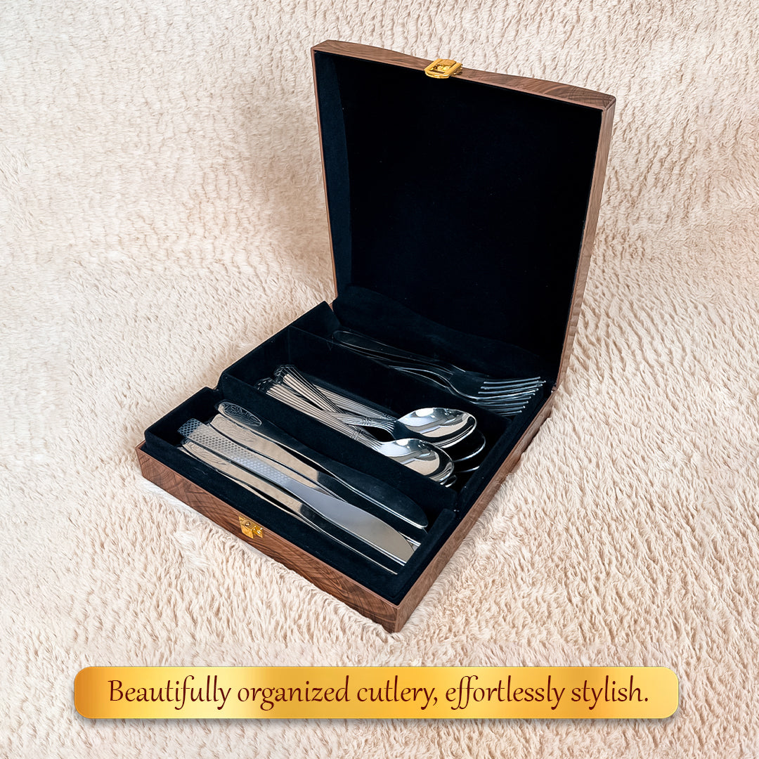Luxury Cutlery Case (Grey)