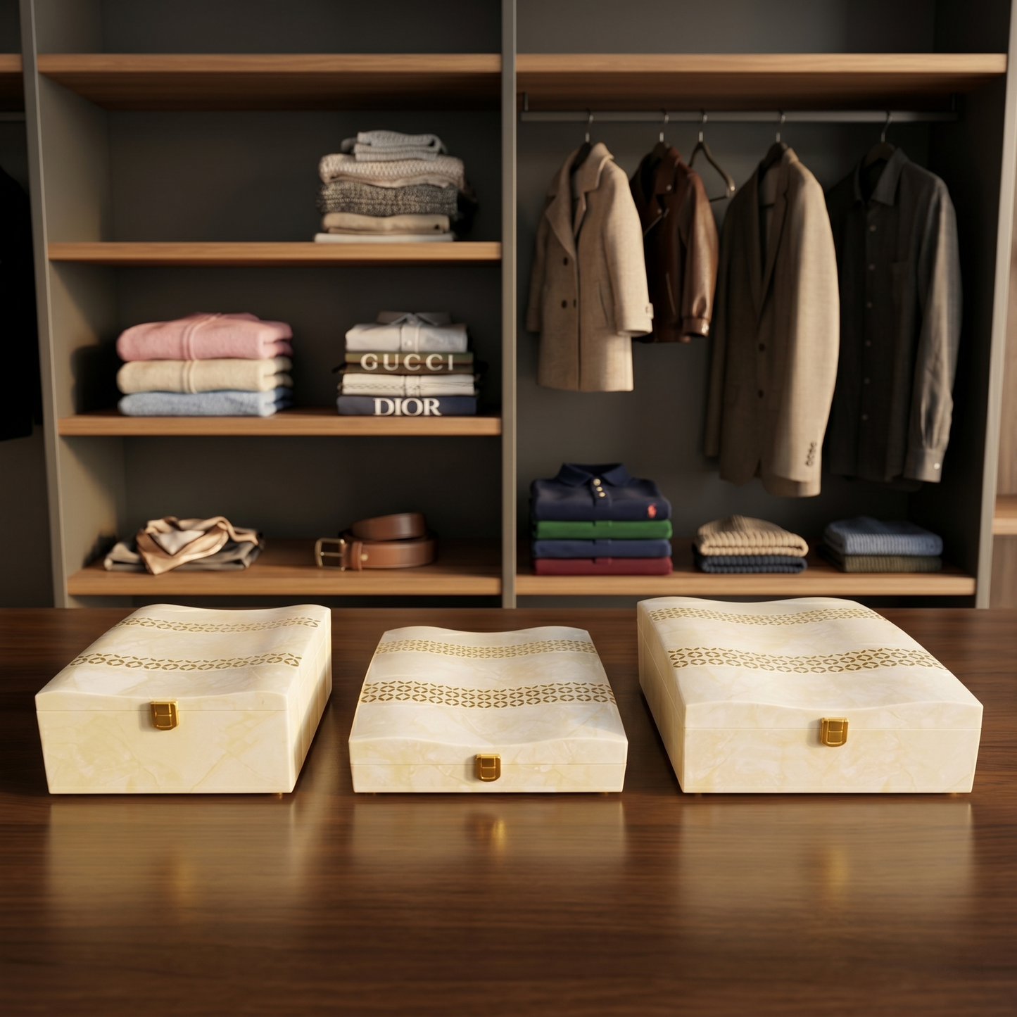Set of 3 Pieces :  (S01,P001,IvryMrbl)