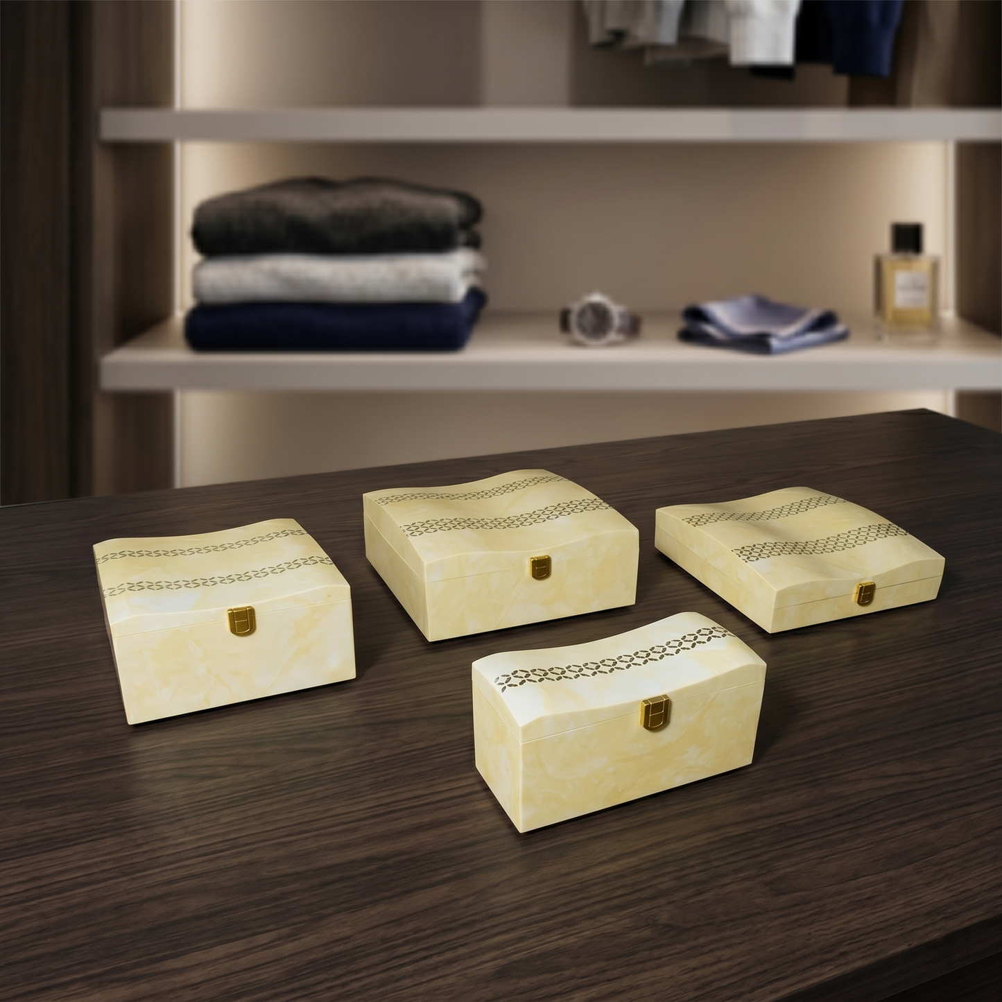 Set of 4 Pieces : (S01,P001,IvryMrbl)