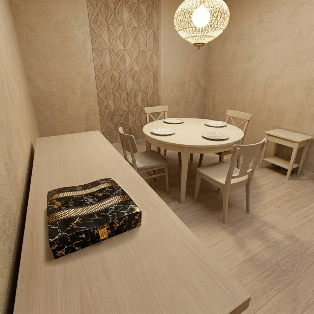 Single Piece : (250x230x60,P001,BlkMrbl)