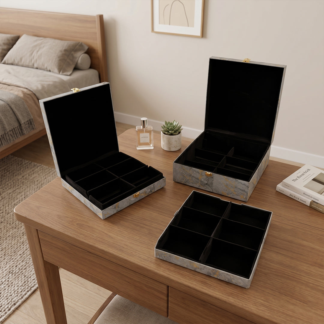 Set of 2 Pieces : (S01,P001,GreyMrbl)