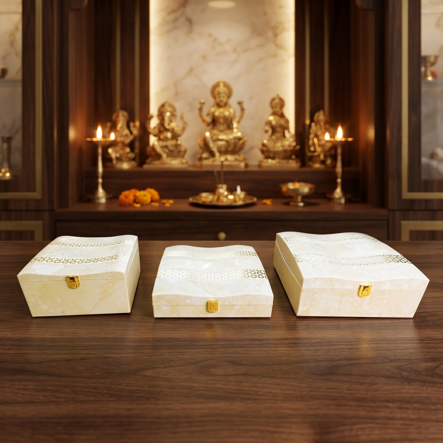 Set of 3 Pieces : (S01,P001,IvryMrbl)