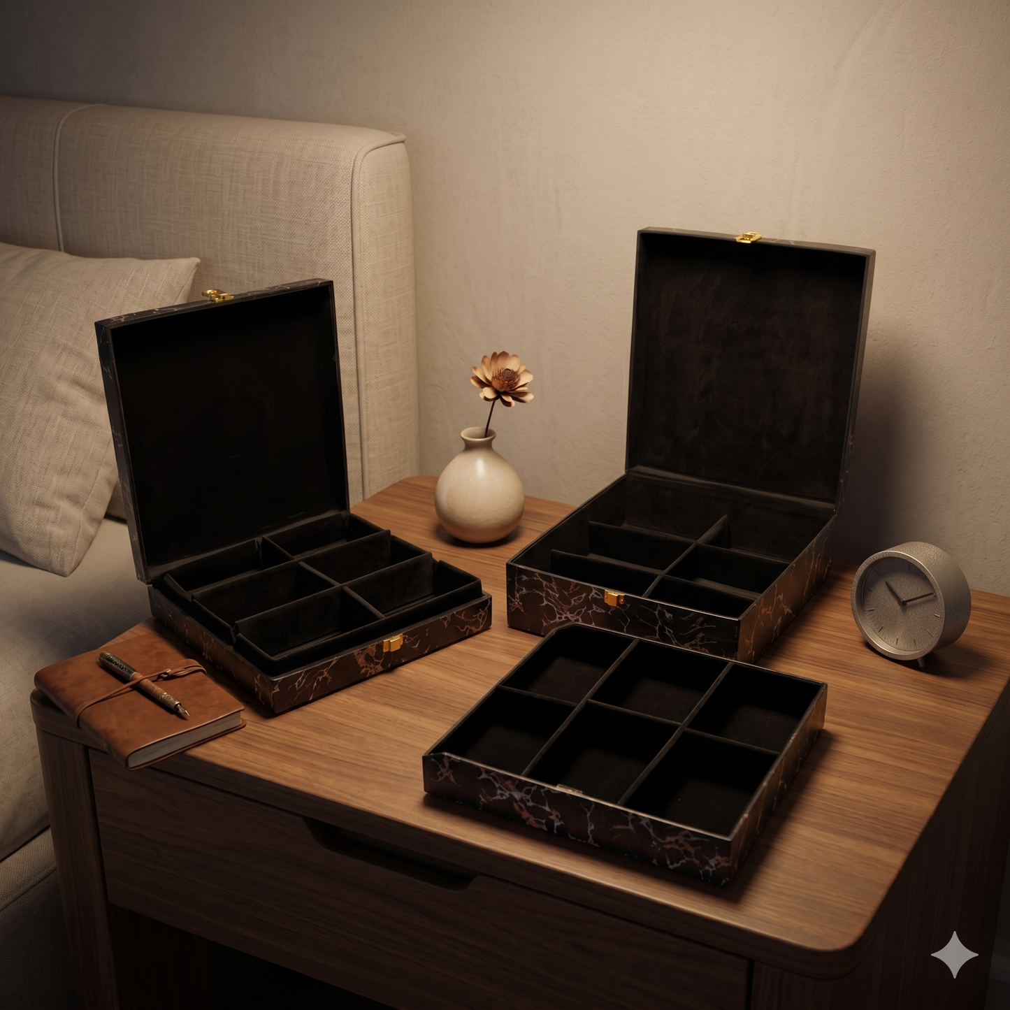 Set of 2 Pieces : (S01,P001,BlkMrbl)