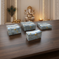 Set of 4 Pieces : (S01,P001,GreyMrbl)