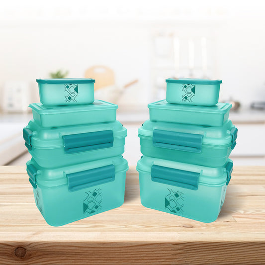 Kitchen Storage Container Set of 8 pcs (2"Clip On"SB-H90) + (2"Clip On"SB-H45) + (2"Elegant"SB-H25) + (2"Mini"SB-H44)