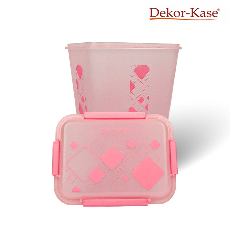 Dekor-Kase BPA Free Plastic Kitchen Storage Box with Clip On Lid | Multipurpose Food Storage Container for Dry Fruits, Pulses, Rice, Grain, Wheat - Set of 1 Pcs 4700 ml