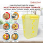 Dekor-Kase BPA Free Plastic Kitchen Storage Box with Clip On Lid | Multipurpose Food Storage Container for Dry Fruits, Pulses, Rice, Grain, Wheat - Set of 1 Pcs 4700 ml