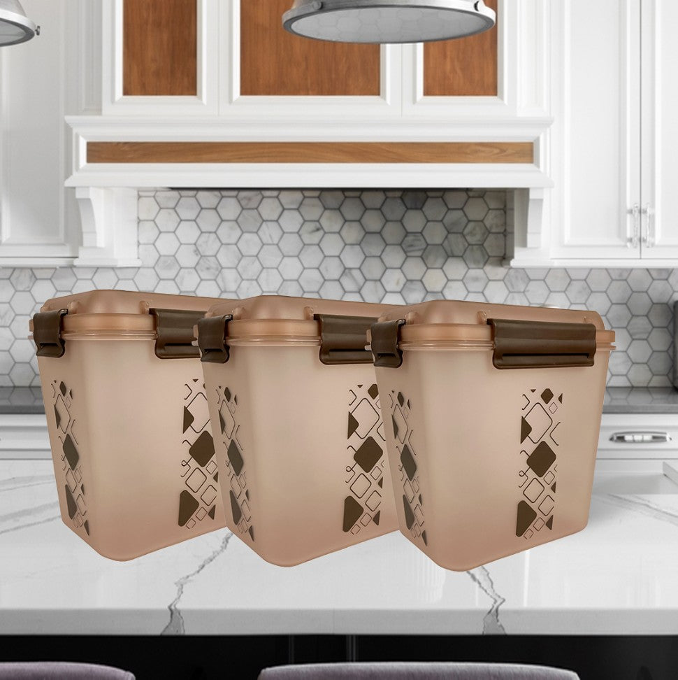 Buy 2 Get 1 Free – 3400 ml Kitchen Storage Container Set | Airtight | Dekor-Kase | BPA Free, Semi Transparent with Clip Lock Lid – Ideal for Rice, Atta, Pulses & More