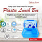 Plastic Lunch Box-Blue (Set of 2 pcs : 1 "Clip On"SB-H45 + 1 "Mini"SB-H44 )