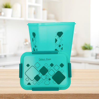 Dekor-Kase BPA Free Plastic Kitchen Storage Box with Clip On Lid | Multipurpose Food Storage Container for Dry Fruits, Pulses, Rice, Grain, Wheat - Set of 1 Pcs 4700 ml