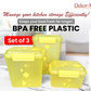 Airtight Kitchen Storage Container Set – 3 pcs (4700 ml, 3400 ml, 1900 ml) | BPA-Free | Food Grade | Dry Food & Grain Organizer