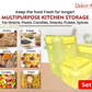 Airtight Kitchen Storage Container Set – 3 pcs (4700 ml, 3400 ml, 1900 ml) | BPA-Free | Food Grade | Dry Food & Grain Organizer
