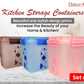 Buy 2 Get 1 Free – 3400 ml Kitchen Storage Container Set | Airtight | Dekor-Kase | BPA Free, Semi Transparent with Clip Lock Lid – Ideal for Rice, Atta, Pulses & More (Brown-Blue-Pink)