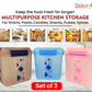 Buy 2 Get 1 Free – 3400 ml Kitchen Storage Container Set | Airtight | Dekor-Kase | BPA Free, Semi Transparent with Clip Lock Lid – Ideal for Rice, Atta, Pulses & More (Brown-Blue-Pink)