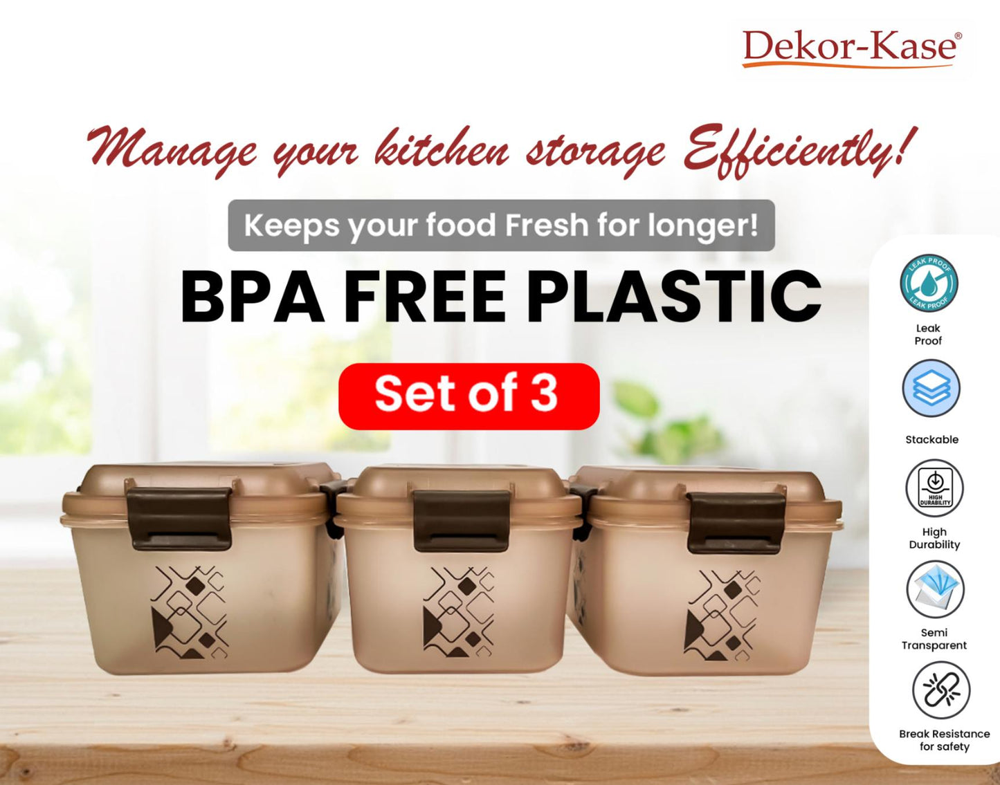 Kitchen Storage Box (3 "Clip On"SB-H90)