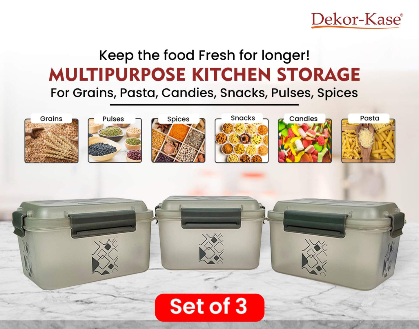 Kitchen Storage Box (3 "Clip On"SB-H90)