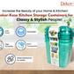 Buy 2 Get 1 Free – 3400 ml Kitchen Storage Container Set | Airtight | Dekor-Kase | BPA Free, Semi Transparent with Clip Lock Lid – Ideal for Rice, Atta, Pulses & More