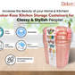 Buy 2 Get 1 Free – 3400 ml Kitchen Storage Container Set | Airtight | Dekor-Kase | BPA Free, Semi Transparent with Clip Lock Lid – Ideal for Rice, Atta, Pulses & More