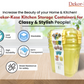 Buy 2 Get 1 Free – 3400 ml Kitchen Storage Container Set | Airtight | Dekor-Kase | BPA Free, Semi Transparent with Clip Lock Lid – Ideal for Rice, Atta, Pulses & More