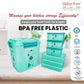 Dekor-Kase 7-Piece Semi-Transparent Airtight Storage Container Set – 190ml x 3, 350ml x 3, 3400ml x 1 (with Silicone Ring) – BPA-Free