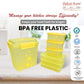 Dekor-Kase 7-Piece Semi-Transparent Airtight Storage Container Set – 190ml x 3, 350ml x 3, 3400ml x 1 (with Silicone Ring) – BPA-Free