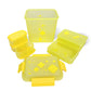 Dekor-Kase 7-Piece Semi-Transparent Airtight Storage Container Set – 190ml x 3, 350ml x 3, 3400ml x 1 (with Silicone Ring) – BPA-Free