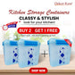 Buy 2 Get 1 Free – 3400 ml Kitchen Storage Container Set | Airtight | Dekor-Kase | BPA Free, Semi Transparent with Clip Lock Lid – Ideal for Rice, Atta, Pulses & More