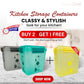 Buy 2 Get 1 Free – 3400 ml Kitchen Storage Container Set | Airtight | Dekor-Kase | BPA Free, Semi Transparent with Clip Lock Lid – Ideal for Rice, Atta, Pulses & More (Brown-Blue-Pink)