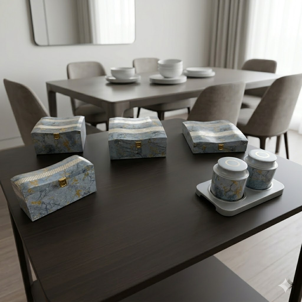 Set of 5 Pieces  : (S01,P001,GreyMrbl)
