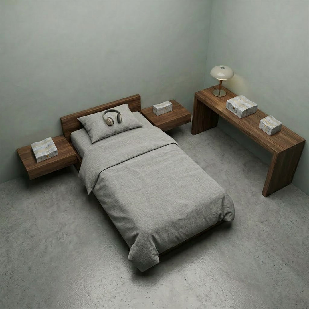 Set of 4 Pieces : (S01,P001,GreyMrbl)