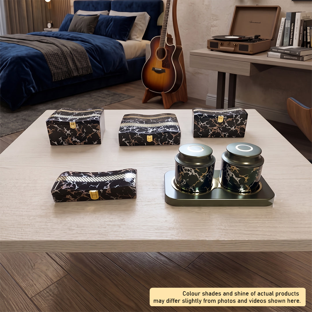 Set of 5 Pieces : (S5-3,P001,BlkMrbl)