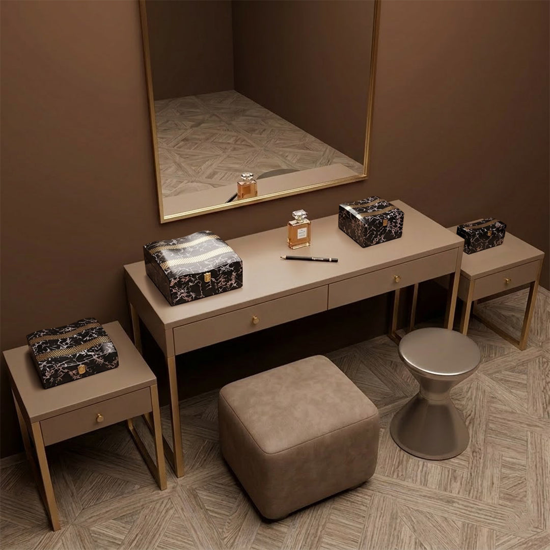 Set of 4 Pieces : (S01,P001,BlkMrbl)