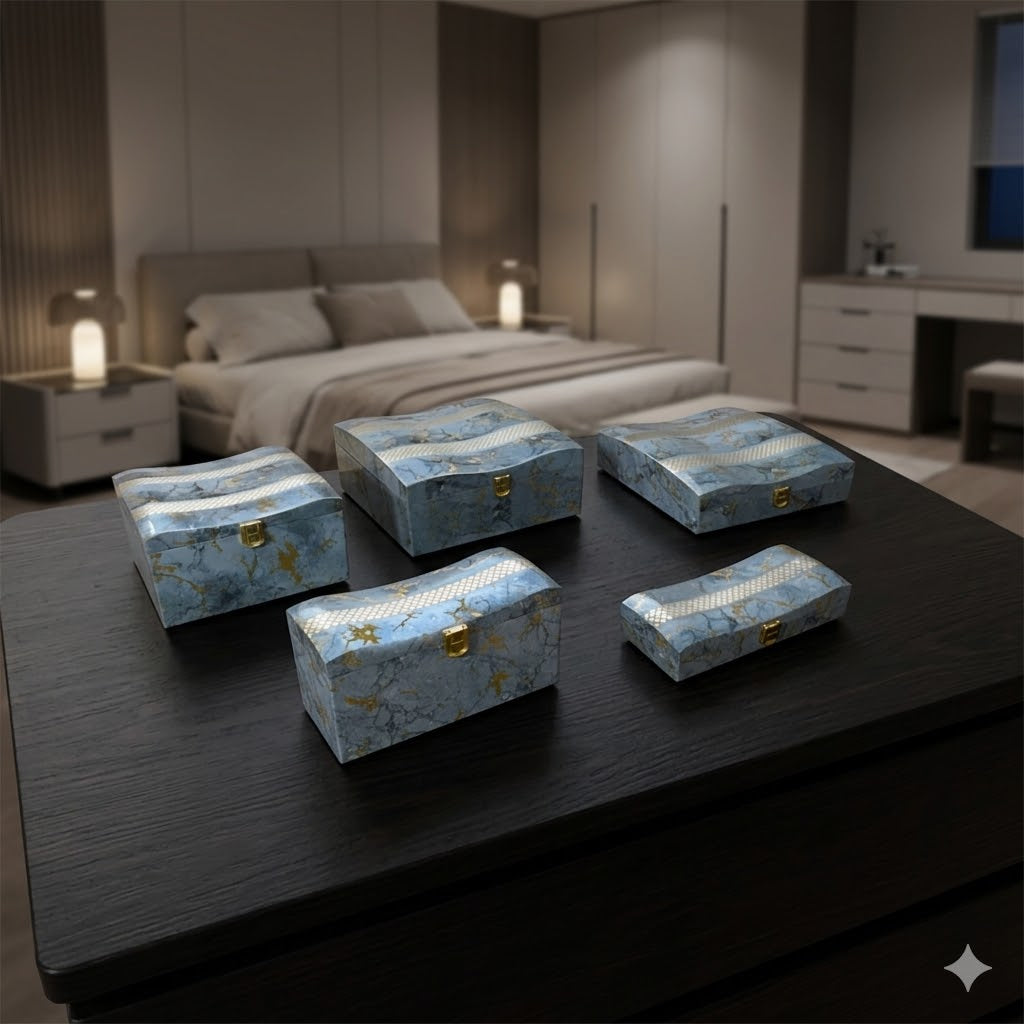 Set of 5 Pieces : (S01,P001,GreyMrbl)