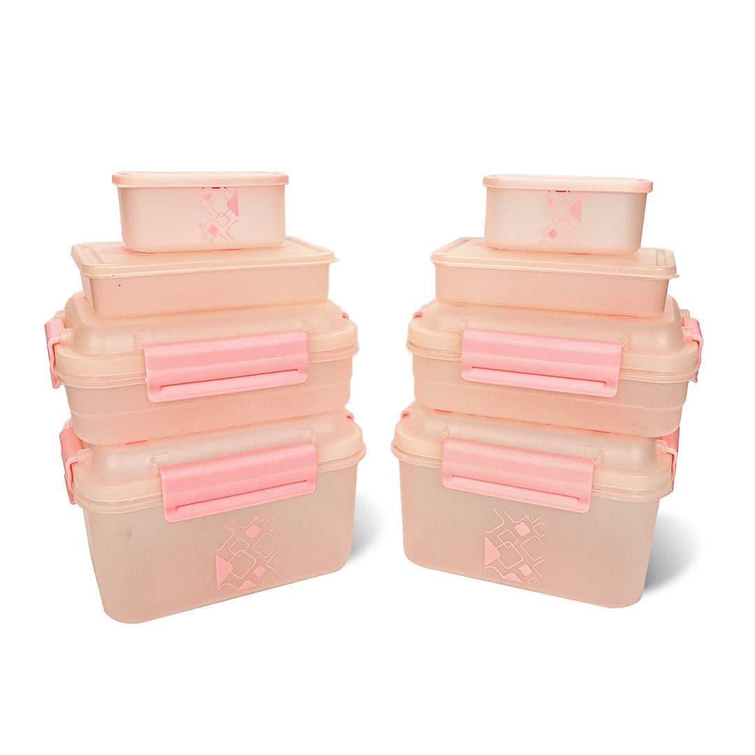 Kitchen Storage Container Set of 8 pcs (2"Clip On"SB-H90) + (2"Clip On"SB-H45) + (2"Elegant"SB-H25) + (2"Mini"SB-H44)