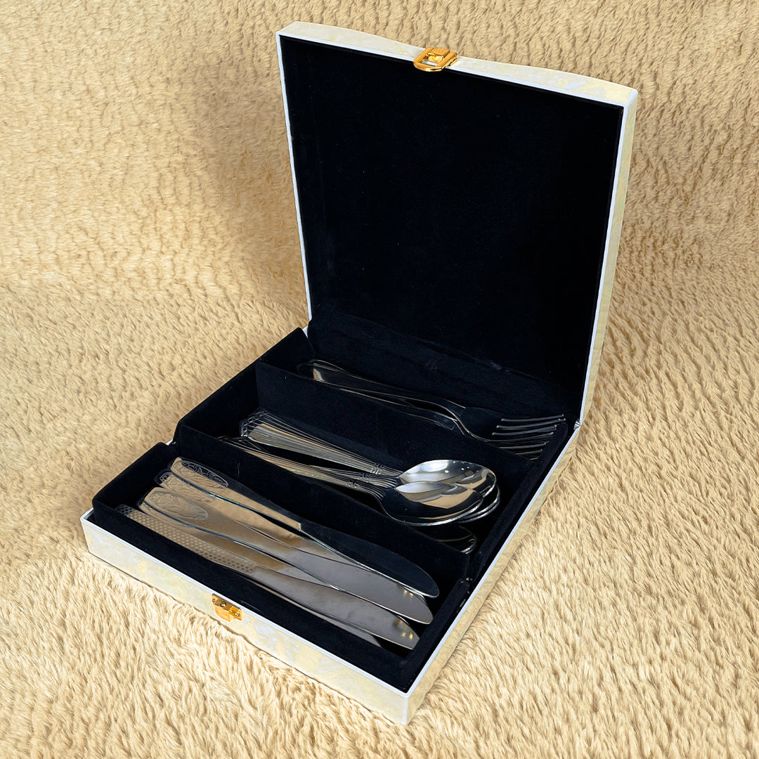 Luxury Cutlery Case (White)