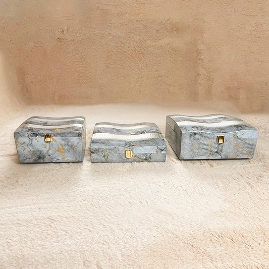 Set of 3 Pieces :(YG3-001-GreyMrbl)