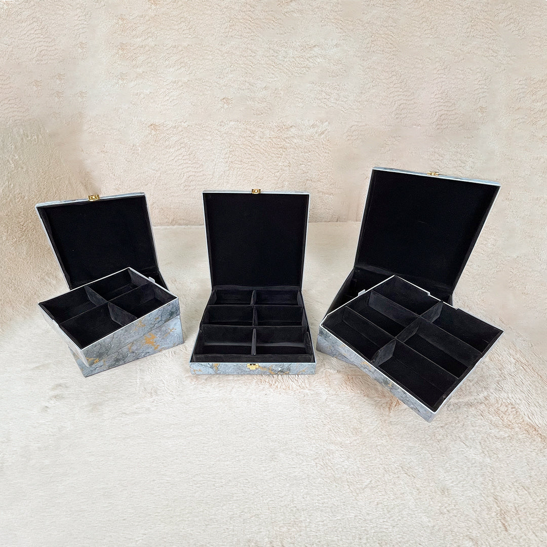 Set of 3 Pieces :  (PJ3-001-GreyMrbl)